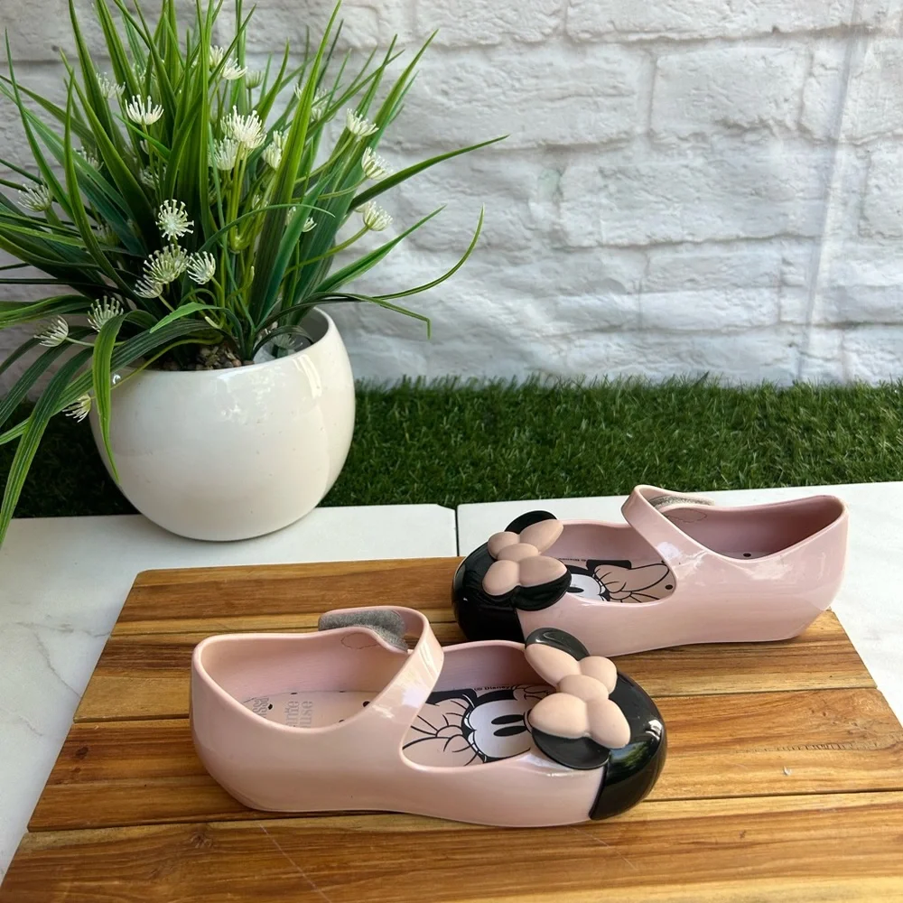 Conscious Mini Melissa Minnie Mouse jelly ballerinas size 7 like new